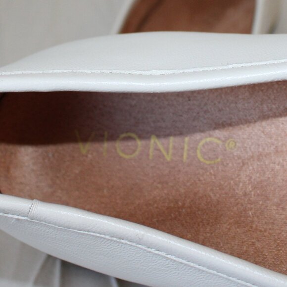NEW Vionic Orinda Flats Ivory Leather sz 7.5 - Picture 8 of 12